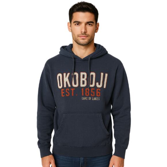 Blue84 Okoboji Long Sleeve Hoodie in Navy Blue – EUC Size Large - Picture 1 of 4